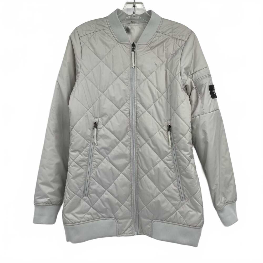 The North Face Gray Green Reversible Quilted Bomber Jacket | S Regular